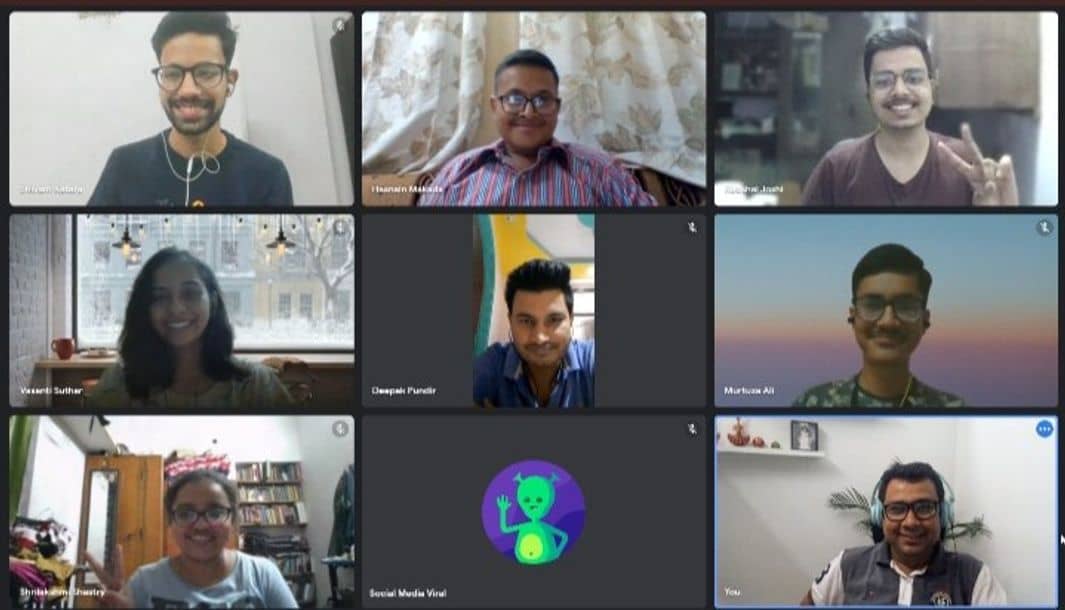 First ReactPlay team meeting on a video call