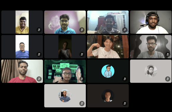 CCO community meetup on a video call